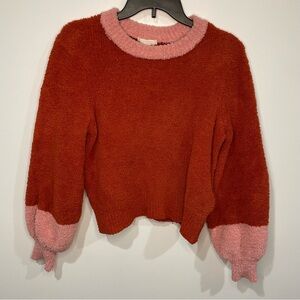 Cozy Red and Pink Women's Sweater
